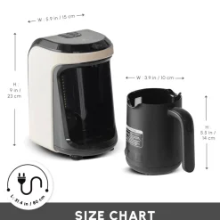 Best Hatır Hüps Turkish Coffee Maker and Milk Steamer, 535W, Cream Turkish Coffee Maker|Coffee Machines