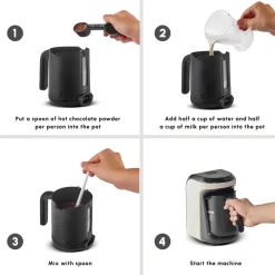 Best Hatır Hüps Turkish Coffee Maker and Milk Steamer, 535W, Cream Turkish Coffee Maker|Coffee Machines