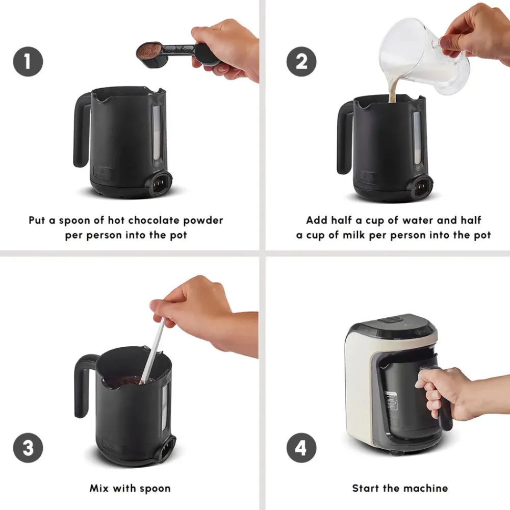 Best Hatır Hüps Turkish Coffee Maker and Milk Steamer, 535W, Cream Turkish Coffee Maker|Coffee Machines