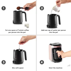 Online Hatır Hüps Turkish Coffee Maker and Milk Steamer, 535W, Coffee Machines