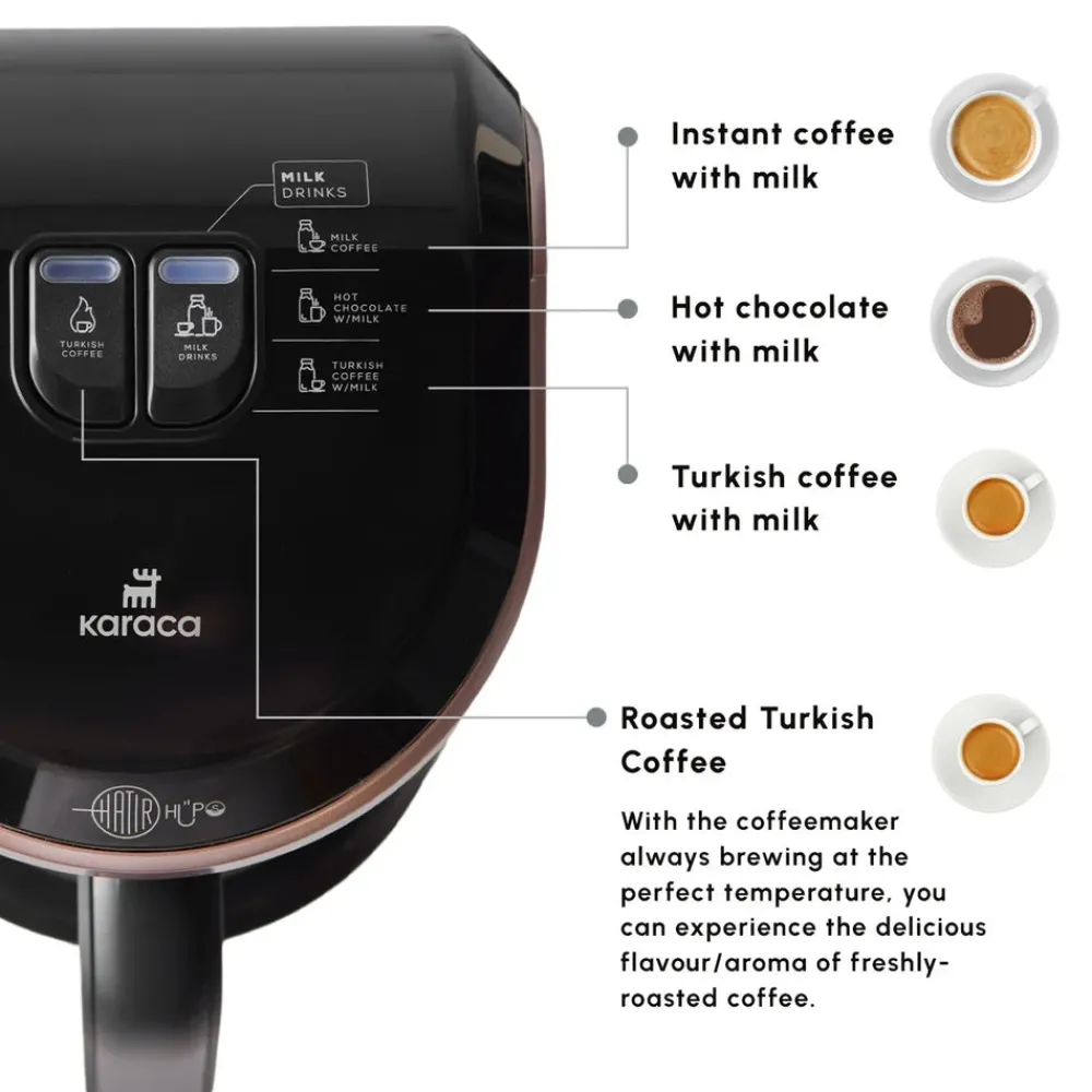 Online Hatır Hüps Turkish Coffee Maker and Milk Steamer, 535W, Coffee Machines