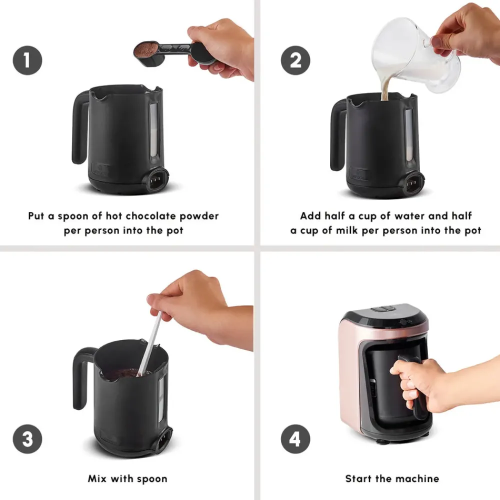 Online Hatır Hüps Turkish Coffee Maker and Milk Steamer, 535W, Coffee Machines