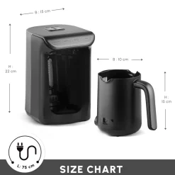Hot Hatır Köz Milky Turkish Coffee Maker, 535W, Turkish Coffee Maker