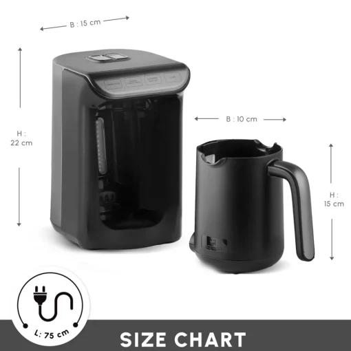 Hot Hatır Köz Milky Turkish Coffee Maker, 535W, Turkish Coffee Maker