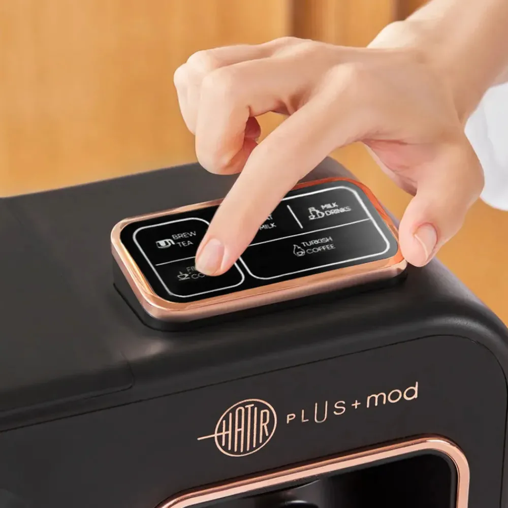 Hot Hatır Plus Mod 5 in 1 Tea, Coffee Maker and Milk Steamer, 1385W, Black Copper Turkish Coffee Maker|Coffee Machines