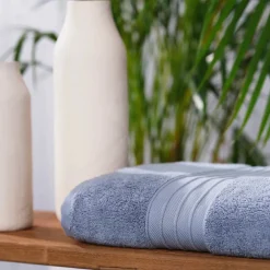 Clearance Home 100% Turkish Cotton Bath Towel, 85cmx150cm, Blue Towels