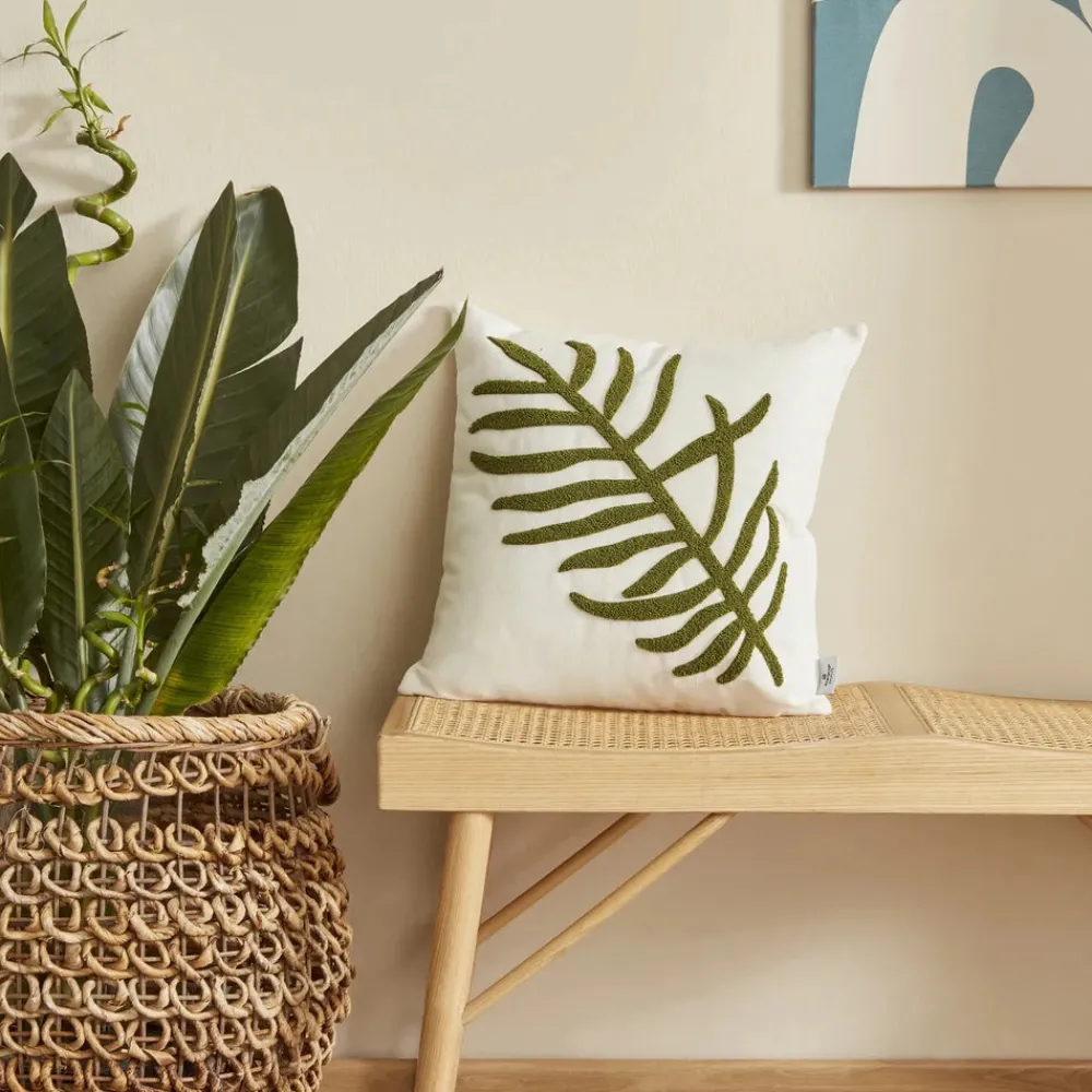 Sale Home Alicca Filled Cushion, 43cmx43cm, Black-White Cushions