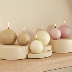 Best Home Ball Candle, 6cm, Light Pink Candles