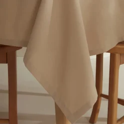 Discount Home Belle Tablecloth, 140x200cm, Beige Tablecloths