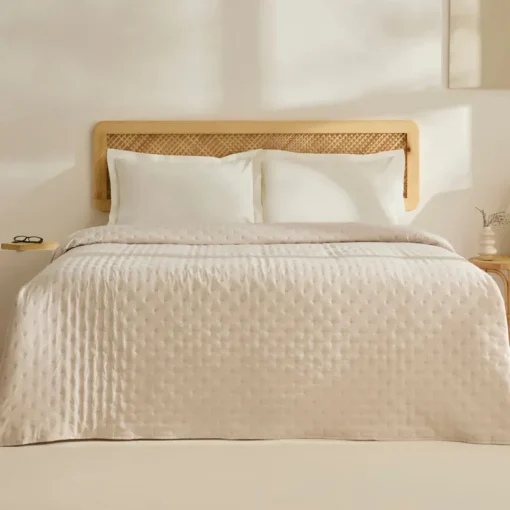 Online Home Breezy Bedspread, Double, Beige Bedspreads