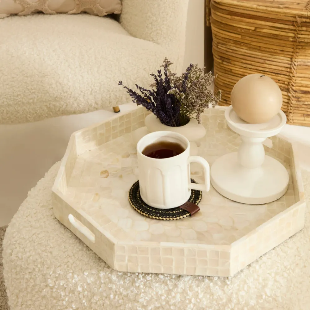 Best Carrie Decorative Tray, 37cm, White Trays