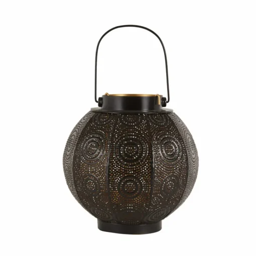 Home Casablanca Decorative Lantern, 21cmx21cm, Black Gold Ornaments