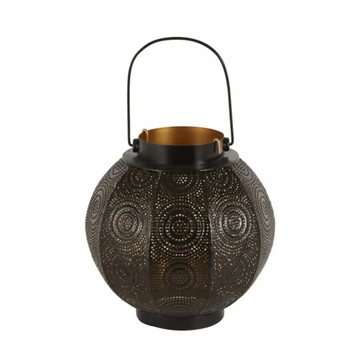 Home Casablanca Decorative Lantern, 21cmx21cm, Black Gold Ornaments