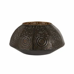 Online Home Casablanca Decorative Lantern, 20cmx10cm, Black Gold Ornaments