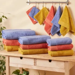 Clearance Home Chandler Modal 100% Turkish Cotton Towel Set, Mustard Towel Sets
