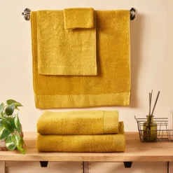 Discount Home Chandler Modal Bath Towel, 100cmx150cm, Mustard Towels