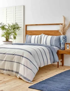 Clearance Home Dobby Woven Duvet Cover Set, King, White Indigo Duvet Cover Sets