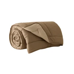 Best Home Double Face Duvet Cover, 155x220cm, Beige-Mocha Duvet Cover Sets