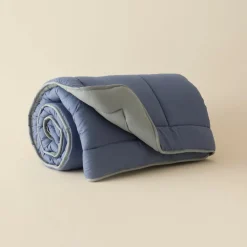 New Home Double Face Duvet Cover, 155x220cm, Blue-Mint Duvet Cover Sets