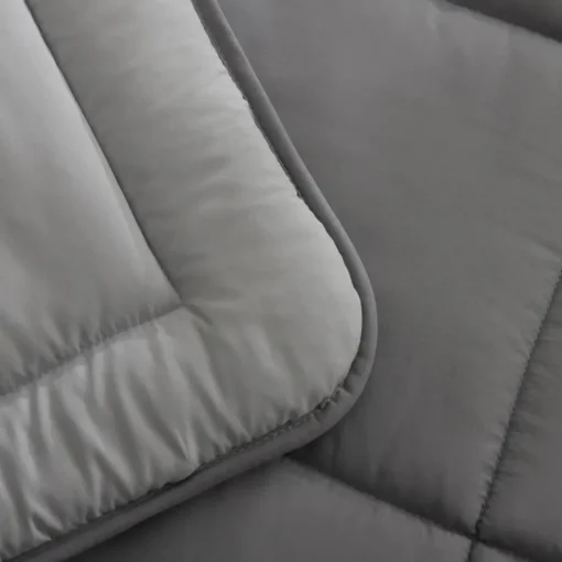 Outlet Home Double Face Duvet Cover, 155x220cm, Anthratice-Grey Duvet Cover Sets