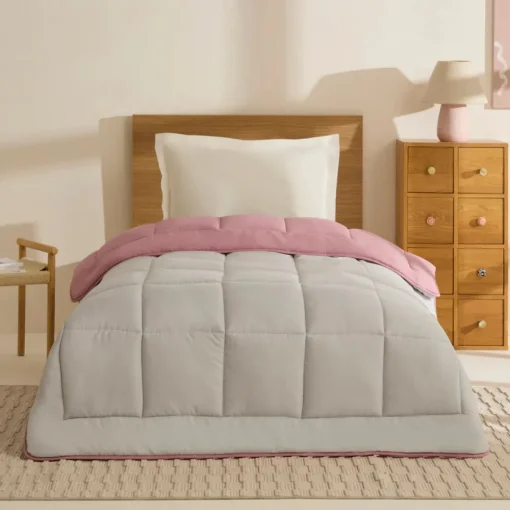 Best Home Double Face Duvet Cover, 135x200cm, -Light Grey Duvet Cover Sets