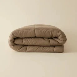 New Home Double Face Duvet Cover, 200x200cm, Beige-Mocha Duvet Cover Sets