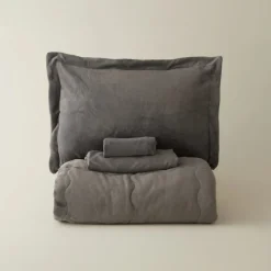 Sale Home Flufy Comfort Bedding Set, Single, Anthracite Bedding Sets