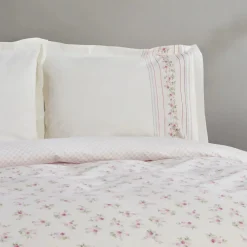 Discount Home Glen 100% Turkish Cotton Duvet Cover Set, Double, Pink Duvet Cover Sets