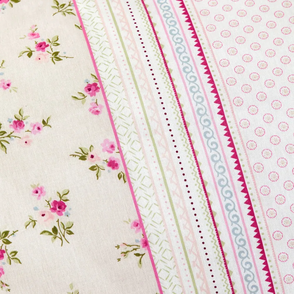 Discount Home Glen 100% Turkish Cotton Duvet Cover Set, Double, Pink Duvet Cover Sets