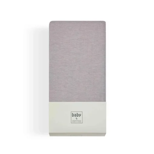 Clearance Home Jersey 100% Turkish Cotton Baby Fitted Sheet, Single, Grey Bed Sheets