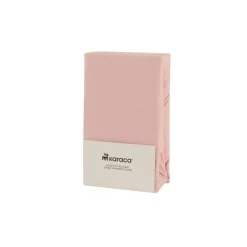 Online Home Jersey 100% Turkish Cotton Fitted Sheet, 100x200+30cm, Dusty Pink Bed Sheets