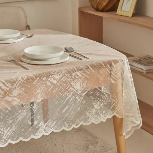 Home Luana Tablecloth, 145x220cm, Beige Tablecloths