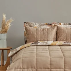 Outlet Home Lydia Bedding Set, Double, Beige Bedding Sets|Duvet Cover Sets