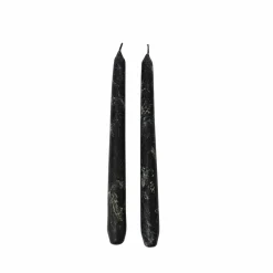 Best Home Marble 2-Piece Candle, 2cmx23cm, Black Candles