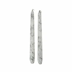 Outlet Home Marble 2-Piece Candle, 2cmx23cm, White Candles