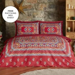 Best Home Mihver Pano 100% Turkish Cotton Duvet Cover Set with Bed Sheet, Double, Multi Duvet Cover Sets