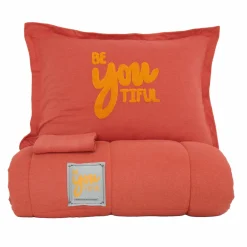Hot Home Motto 100% Turkish Cotton Comfort Bedding Set, Double, Red Bedding Sets|Duvet Cover Sets