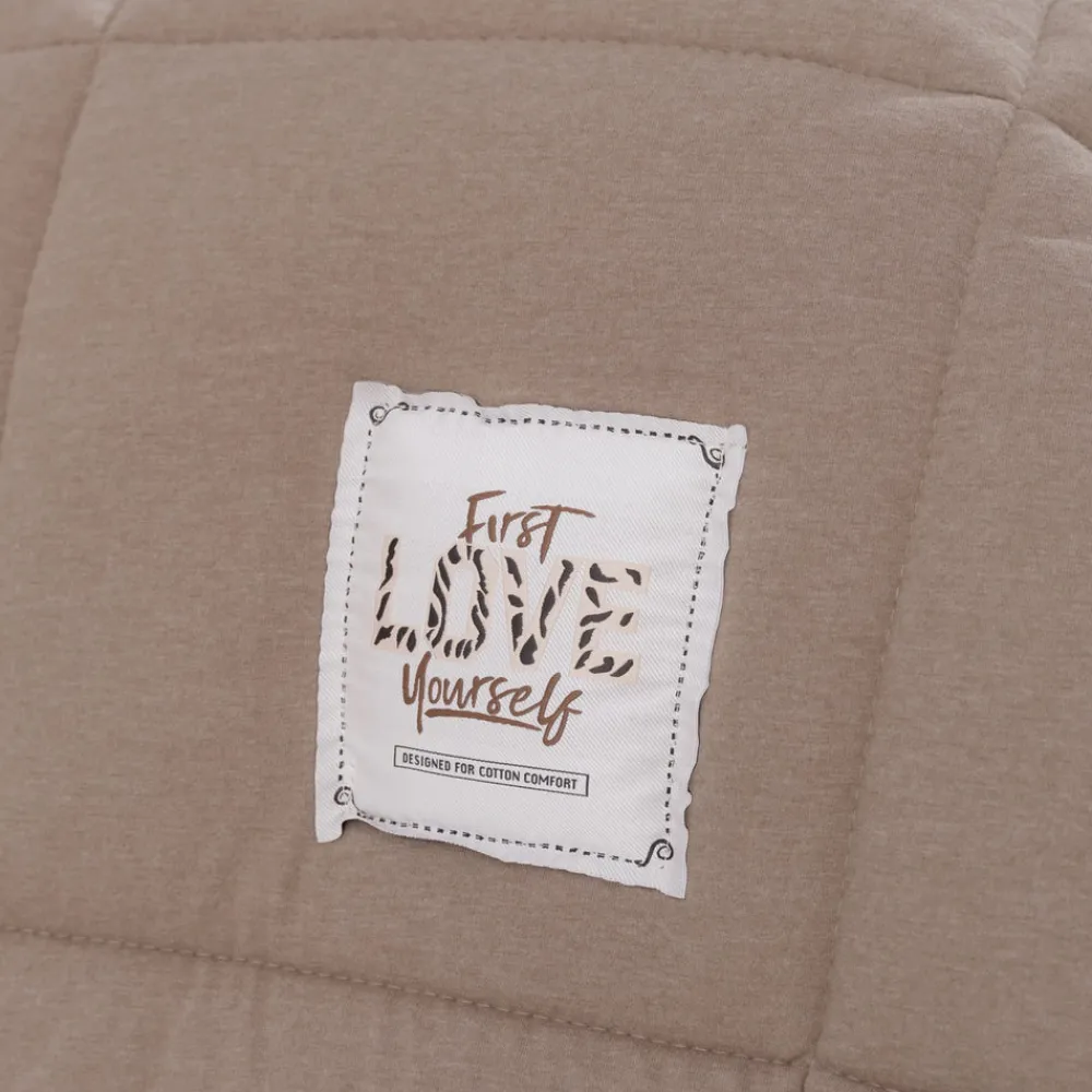 Clearance Home Motto 100% Turkish Cotton Comfort Bedding Set, Double, Beige Bedding Sets|Duvet Cover Sets