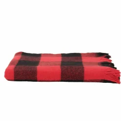 Online Home Mountain Blanket, 130cmx170cm, Red Black Throws & Blankets