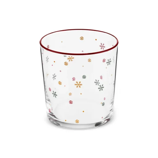 Home New Year Christmas 3-Piece Snowy Tumbler Glass Set, 380ml, Multi Tumbler Glasses