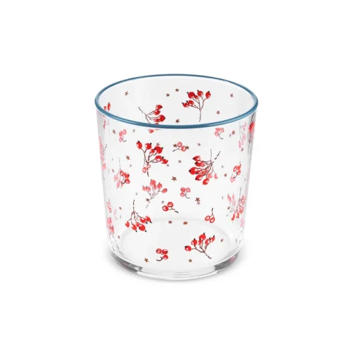 Clearance Home New Year Christmas 3-Piece Butcher's Broom Glass Tumbler Set, 380ml, Multi Tumbler Glasses