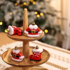 Best Home New Year Christmas Tree Decoration Set, 4 Piece, 5.5cm, Multi Ornaments