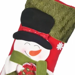 Online Home New Year Christmas Snowman Gift Stocking Sock Decoration, 47cm, Multi Ornaments