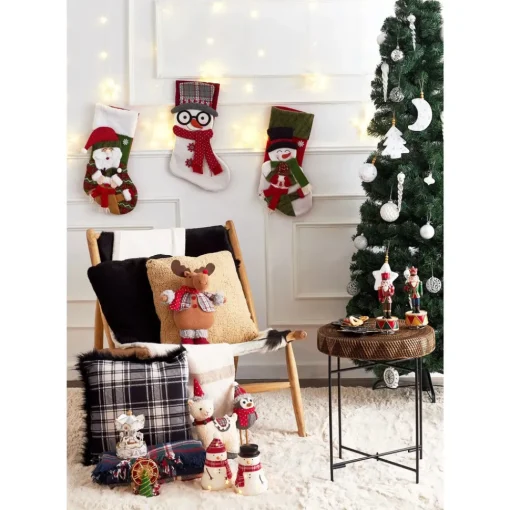 Online Home New Year Christmas Snowman Gift Stocking Sock Decoration, 47cm, Multi Ornaments