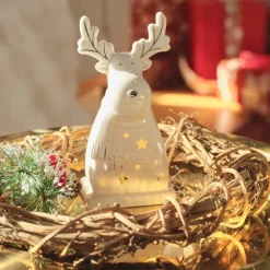 Discount Home New Year Reindeer LED Decorative Object, White Ornaments