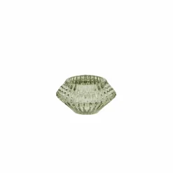 Outlet Home Pemy Double-Sided Candle Holder, 7x4cm, Green Candle Holder