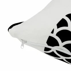 Hot Home Pineapple Filled Cushion, 43cmx43cm, Black-White Cushions