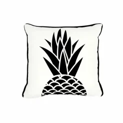 Hot Home Pineapple Filled Cushion, 43cmx43cm, Black-White Cushions
