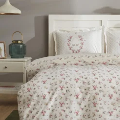 Discount Home Sonya 100% Turkish Cotton Duvet Cover Set, Double, Duvet Cover Sets