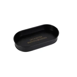Discount Home Sylvia Decorative Tray and Organizer, 29cm, Black Trays